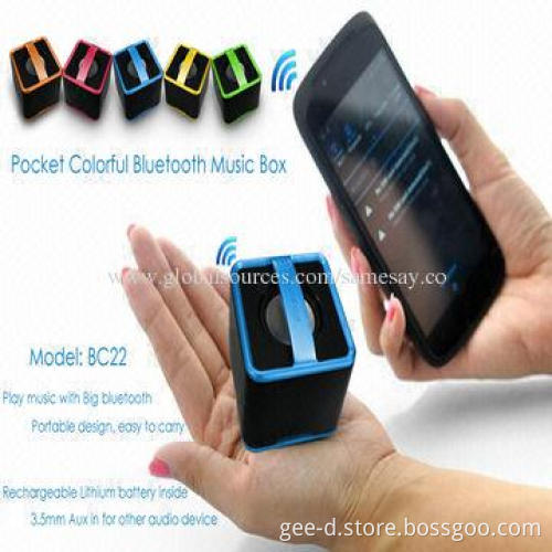 2014 High-quality Mini Portable Bluetooth Speaker, Supports A2DP and AVRCP
